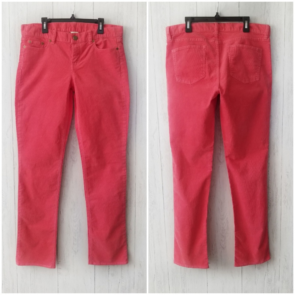J. Crew City Fit Peach Corduroy Jeans; Size 29